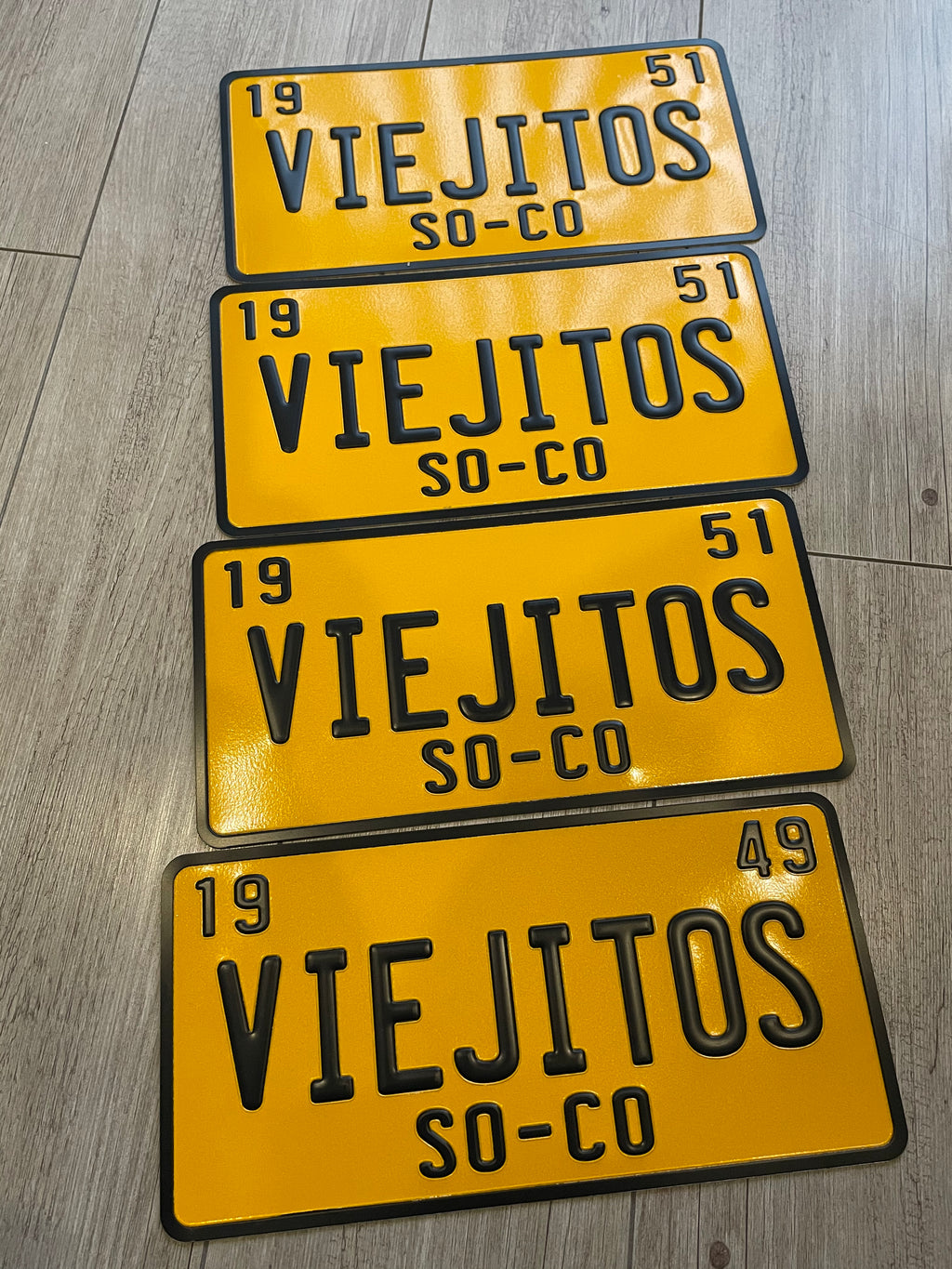 Custom US Aluminium Embossed Vanity License Plate