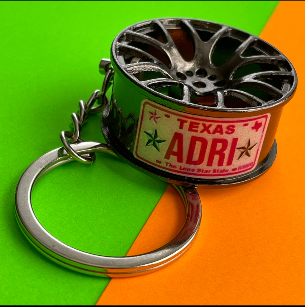 Personalized Keychain Miniature Wheel