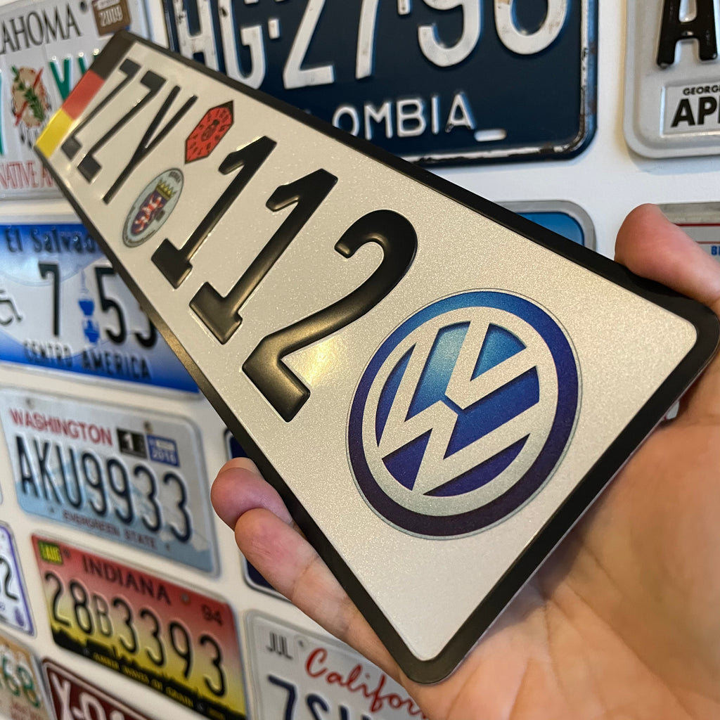 Custom European Aluminium Embossed Vanity License Plate