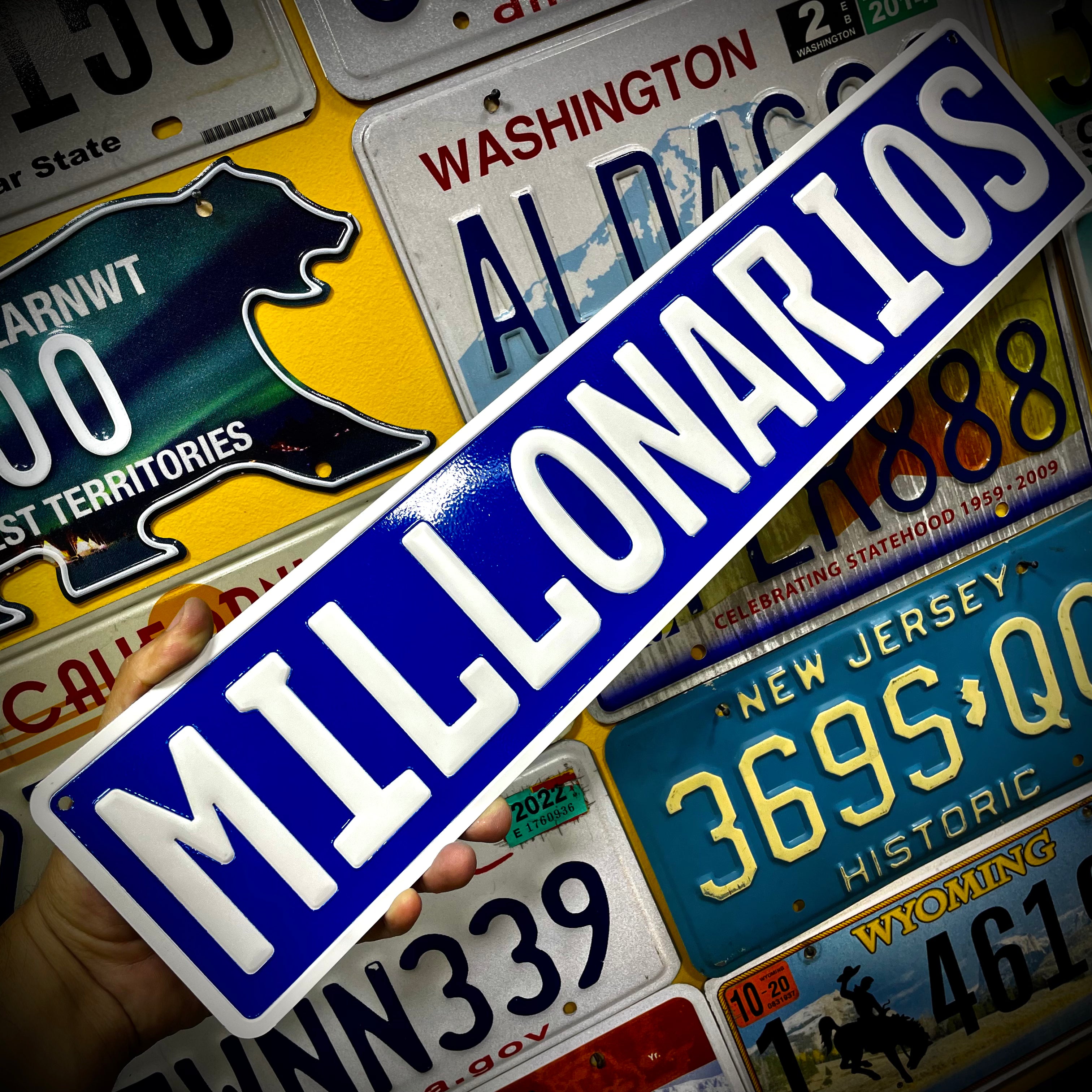 Custom European Aluminium Embossed Vanity License Plate