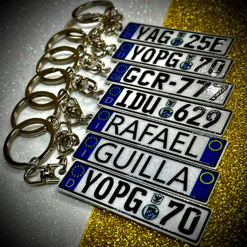 Custom European LicensePlate Keychain