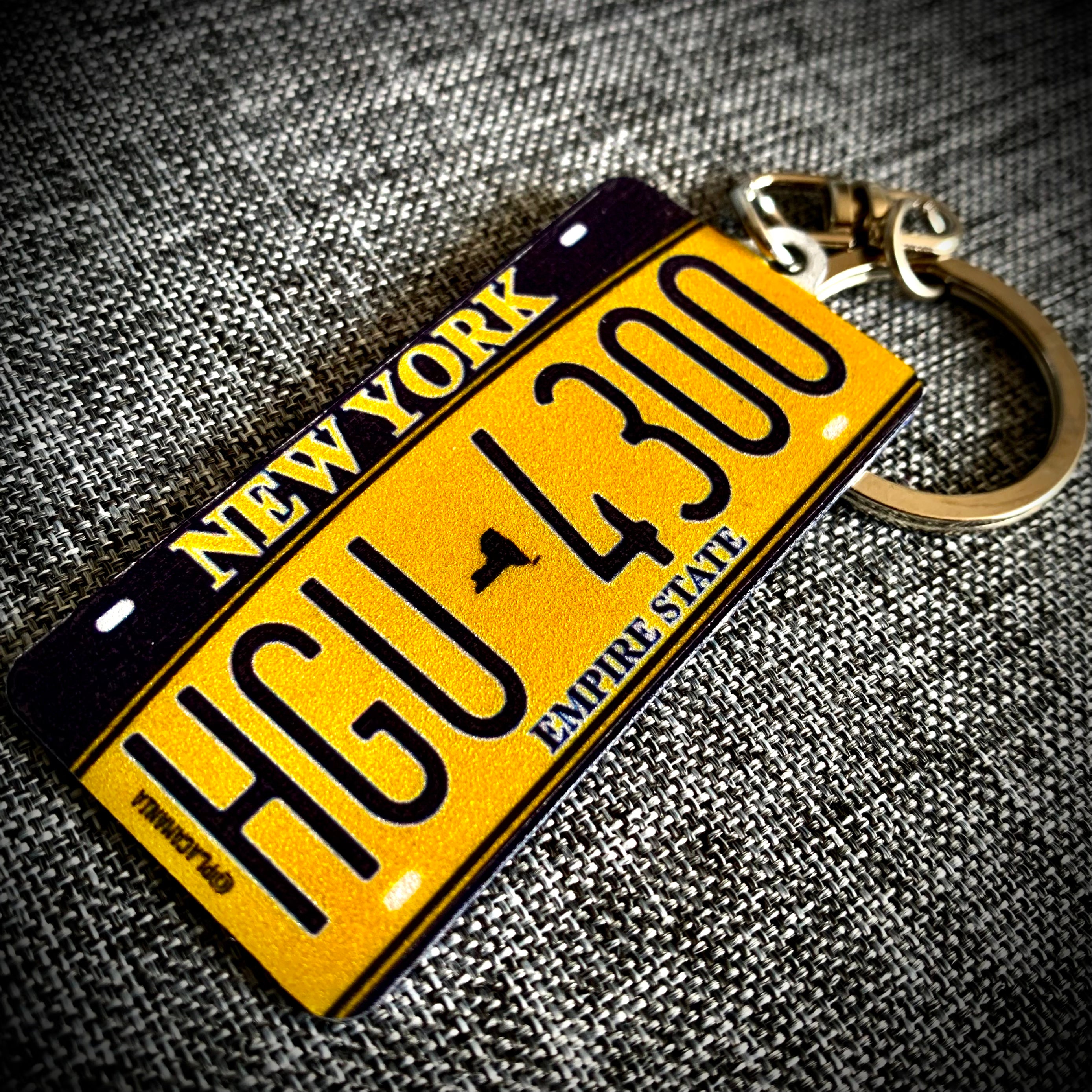 New York License Plate Custom Keychain