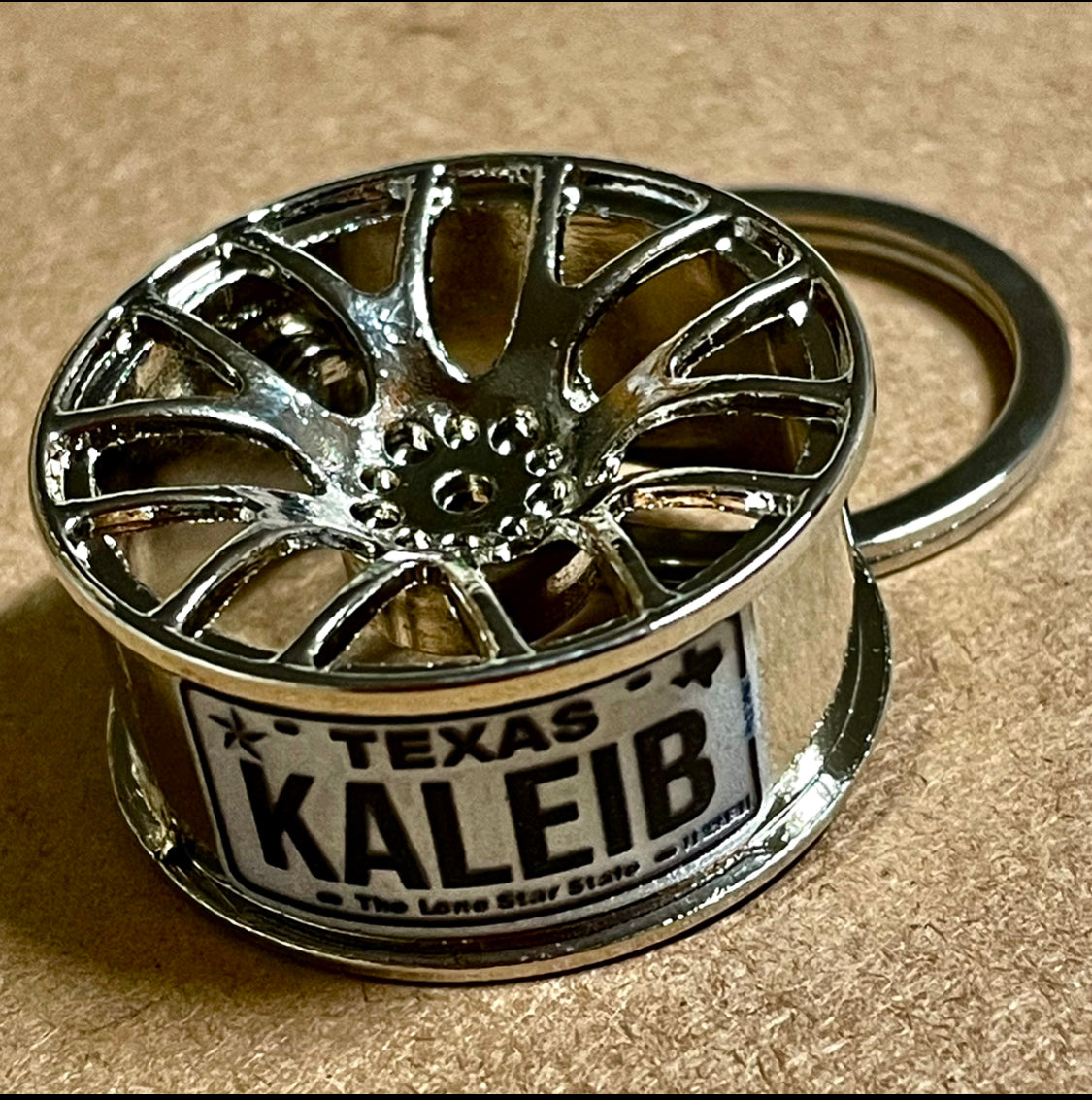 Personalized Keychain Miniature Wheel