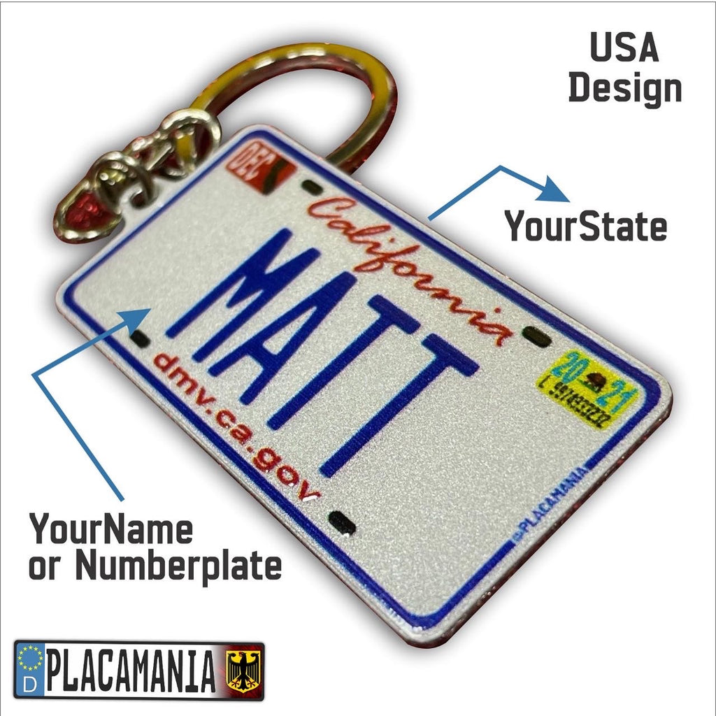 Personalised Metal Double Sided Registration Number Plate Keyring - Foto 2