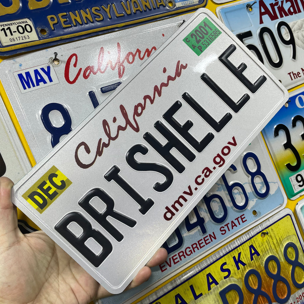 Custom US Aluminium Embossed Vanity License Plate