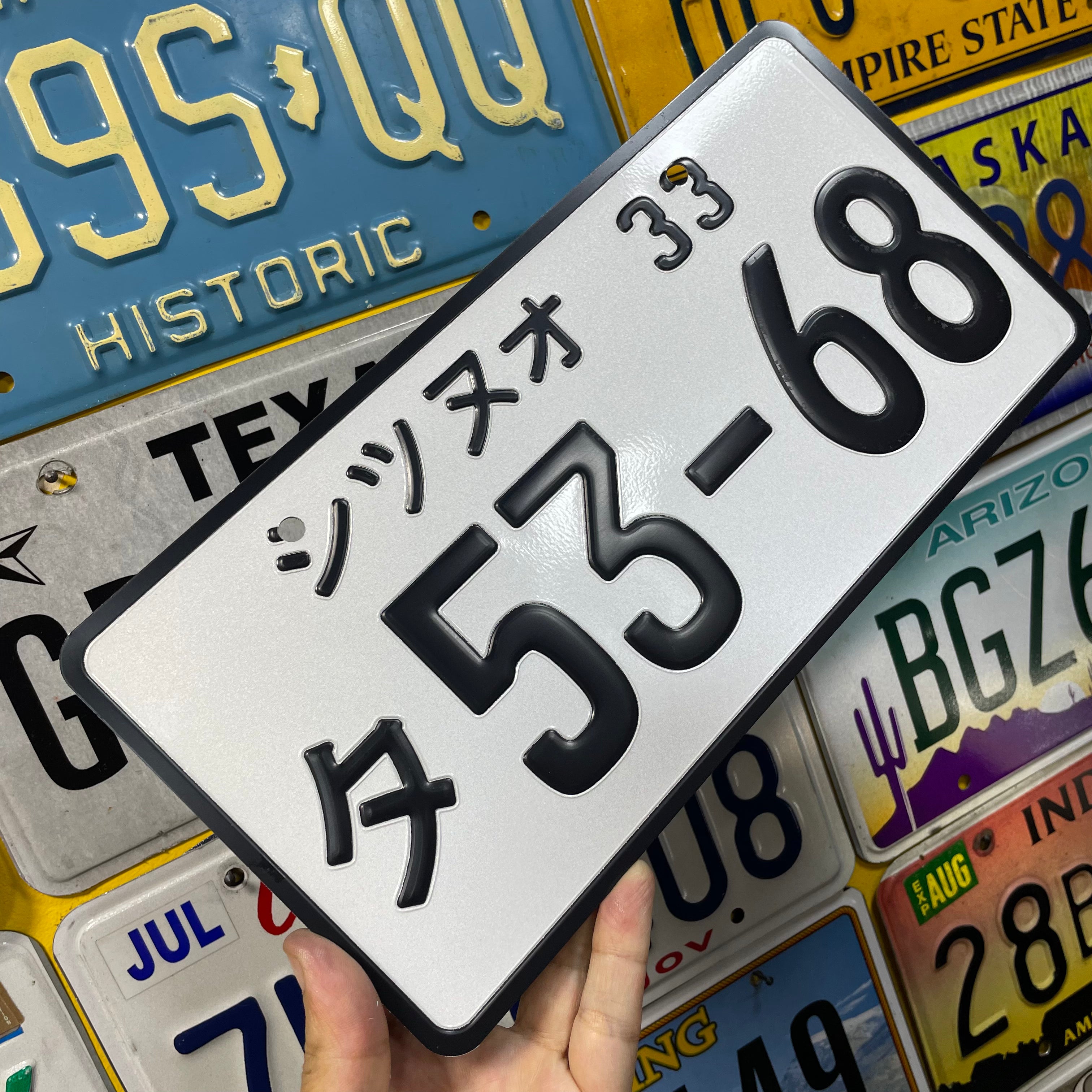 Custom US Aluminium Embossed Vanity License Plate