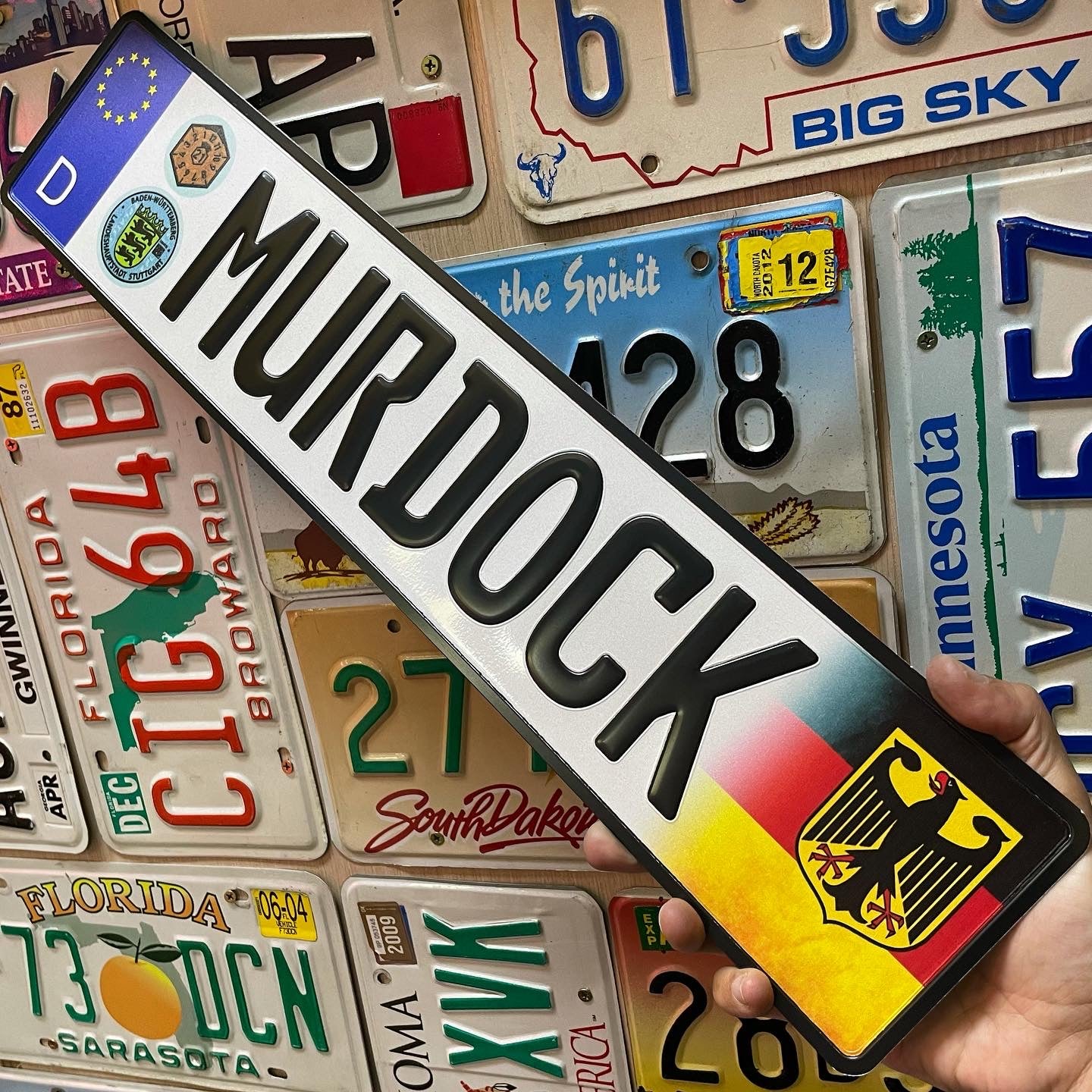 Custom European Aluminium Embossed Vanity License Plate